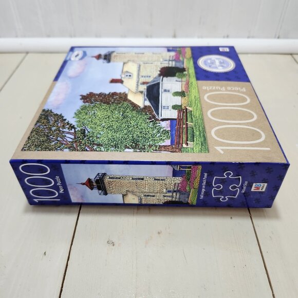 MB Puzzle Original Thelma Winter Art Lighthouse Interlock 1000 Piece NEW - Picture 4 of 10